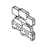 conductores comunicación en tráfico mermelada isométrica icono vector ilustración