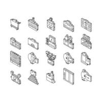 Purchases And Shopping Collection isometric icons set vector