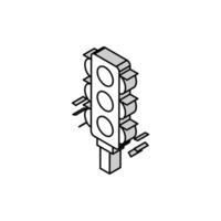 traffic light isometric icon vector illustration