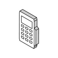 modile pos terminal gadget isometric icon vector illustration