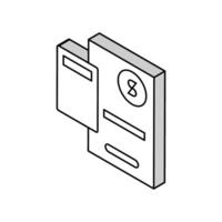 capital calculating isometric icon vector illustration