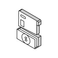 problema de tolerancia isométrica icono vector ilustración