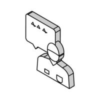 anesthesiologist monitoring heart rate isometric icon vector illustration