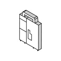 infusion pump isometric icon vector illustration