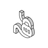 severity stomach isometric icon vector illustration