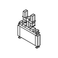 lapeado máquina isométrica icono vector ilustración