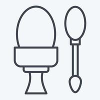 Icon Boiled egg. related to Fast Food symbol. line style. simple design editable. simple illustration vector