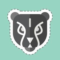 Sticker line cut Puma. related to Kenya symbol. simple design editable. simple illustration vector