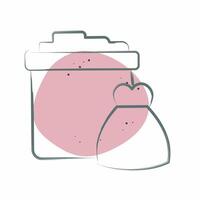 Icon Trash. related to Picnic symbol. Color Spot Style. simple design editable. simple illustration vector