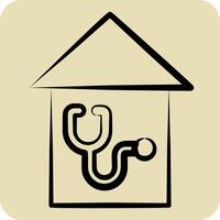 Icon Ambulatory. related to Medical symbol. hand drawn style. simple design editable. simple illustration vector