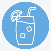 Icon Tom Collins. related to Cocktails,Drink symbol. blue eyes style. simple design editable. simple illustration vector