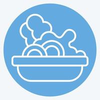 Icon Salad. related to Picnic symbol. blue eyes style. simple design editable. simple illustration vector