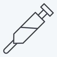 icono vacunación. relacionado a médico símbolo. línea estilo. sencillo diseño editable. sencillo ilustración vector