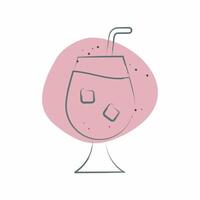 icono qour. relacionado a cócteles, bebida símbolo. color Mancha estilo. sencillo diseño editable. sencillo ilustración vector