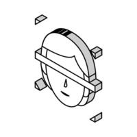 eyes scanning for identification isometric icon vector illustration