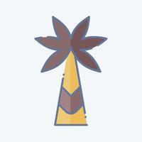 Icon Palm Tree. related to Kenya symbol. doodle style. simple design editable. simple illustration vector