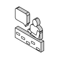 skill management isometric icon vector illustration