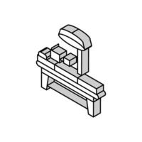 operating table isometric icon vector illustration