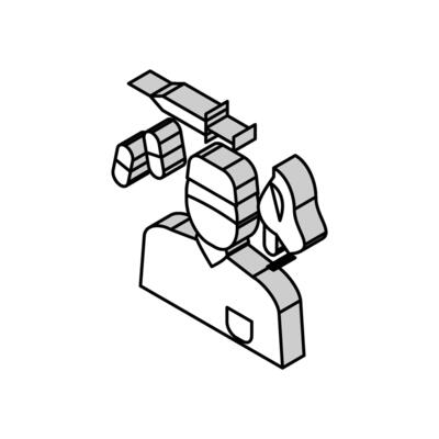 anesthesiologist anesthesia tool and drug isometric icon vector illustration