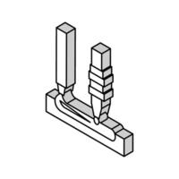 submerged arc welding isometric icon vector illustration