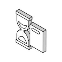 performing tasks time isometric icon vector illustration