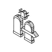 tecnología rfid para acceso isométrica icono vector ilustración