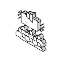 public hearing on forum isometric icon vector illustration