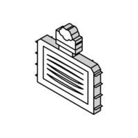 el secado madera tablón máquina isométrica icono vector ilustración