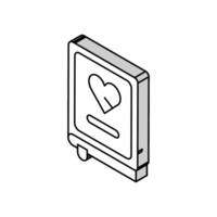 romance genre isometric icon vector illustration