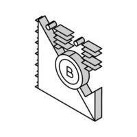 crecimiento bitcoin Velocidad ico isométrica icono vector ilustración