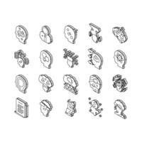 Philosophy Science Collection isometric icons set vector