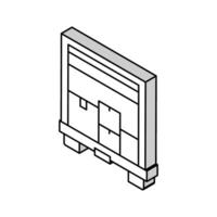 cajas subir en camión isométrica icono vector ilustración