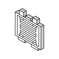 madera contrachapada fábrica industrial equipo isométrica icono vector ilustración