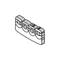 teeth braces isometric icon vector illustration