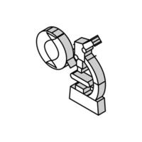 microscope for research genetic molecule isometric icon vector illustration