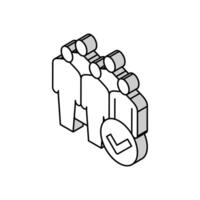 company employees isometric icon vector illustration