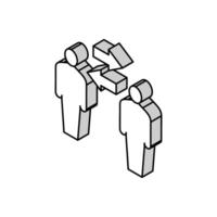 human communication isometric icon vector illustration