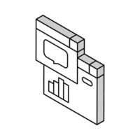 tasks hierarchy digital processing isometric icon vector illustration