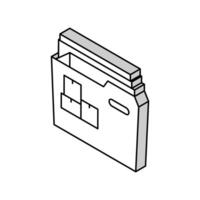 documentation of logistics company isometric icon vector illustration