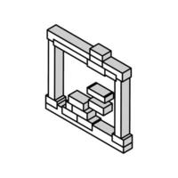 loader crane port isometric icon vector illustration