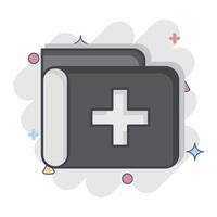 Icon Medical Records. related to Medical symbol. comic style. simple design editable. simple illustration vector