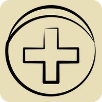 Icon Pharmacy. related to Medical symbol. hand drawn style. simple design editable. simple illustration vector