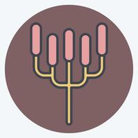 Icon Candelabra Tree. related to Kenya symbol. color mate style. simple design editable. simple illustration vector