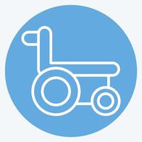 Icon Wheelchair. related to Medical symbol. blue eyes style. simple design editable. simple illustration vector