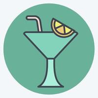 Icon Cosmopolitan. related to Cocktails,Drink symbol. color mate style. simple design editable. simple illustration vector