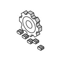 setting gear isometric icon vector illustration