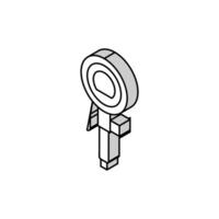 pressure measurement part of air compressor isometric icon vector illustration