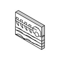 agricultural techincs cultivator isometric icon vector illustration