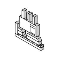 processing aluminium production isometric icon vector illustration