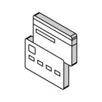 credit card isometric icon vector illustration